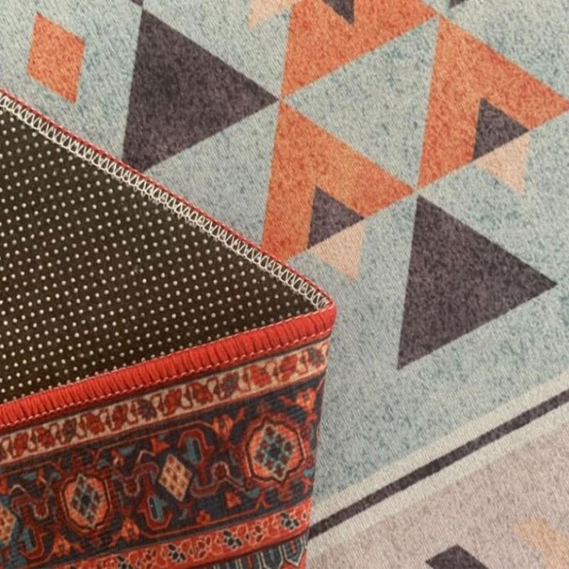 American Retro Living Room Decoration Carpet Minimalist Bedside Rugs for Bedroom Large Area Non-Slip Mat Washable Lounge Rug