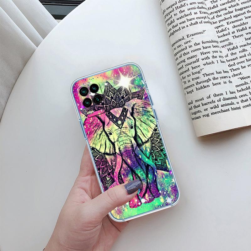 RP5 Animal Elephant Transparent Case for LG K22 K30 K40 K40S K41 K42 K50 K50S K51 K51S K52 K61 K62 K71 K92 Q60 Q61 V40 V50 V60