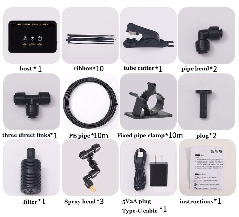 Rainforest Sprayer Control Automatic Mist Timing Spray System Kit  Touch Screen Irrigation Timer Reptile Sprayer Humidifier