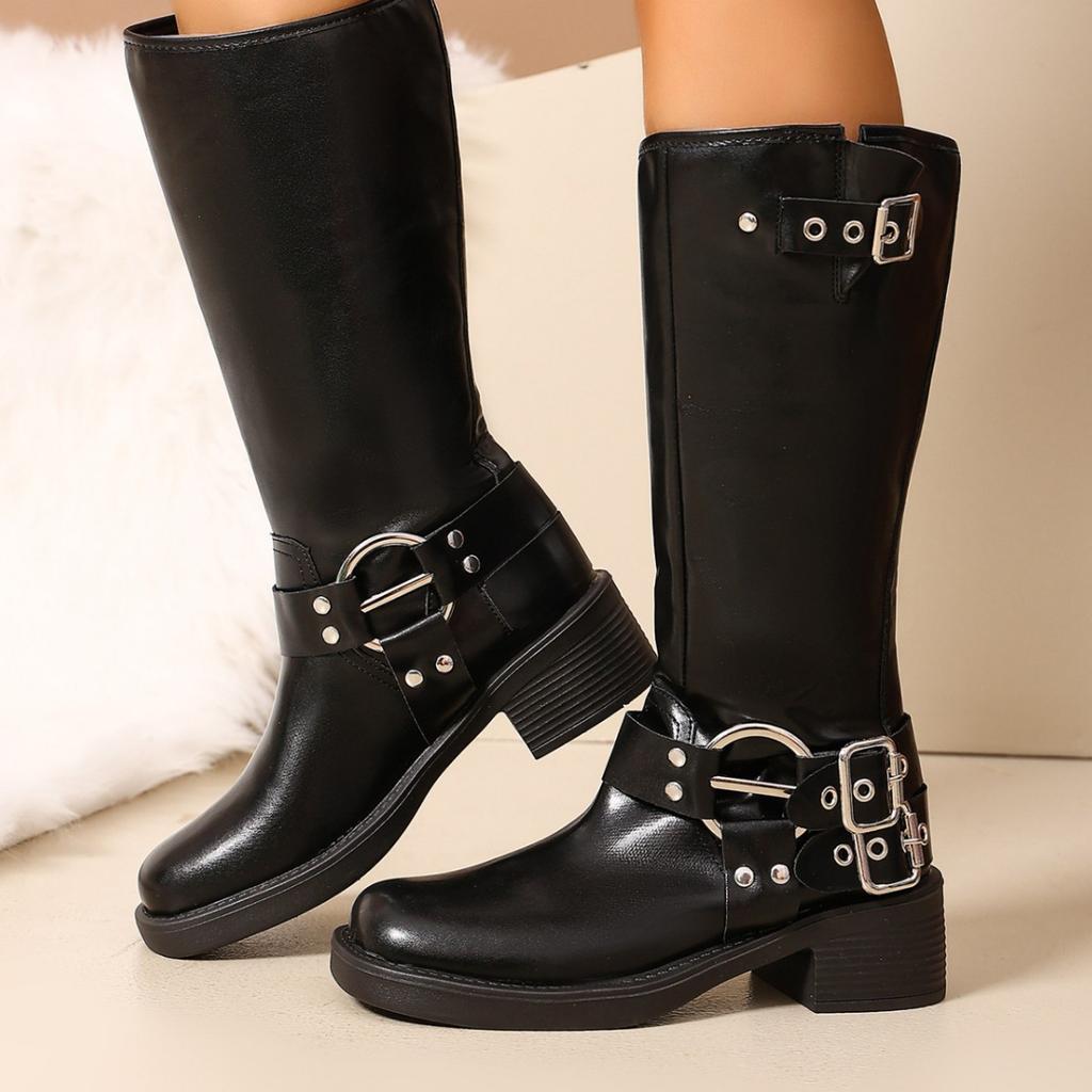 Brown Martin boots women's autumn new women's shoes retro long boots cowboy western knight boots