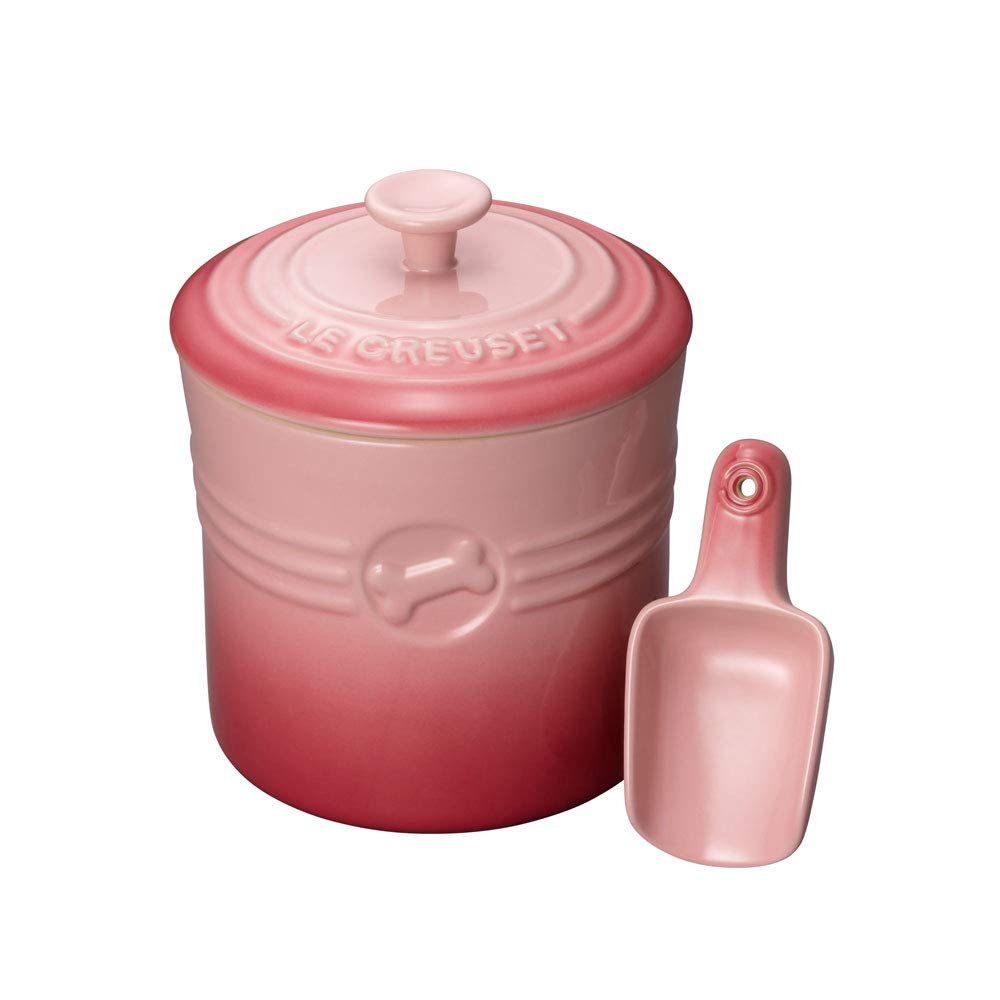 

Le Creuset Pet Food Container (with Scoop), Natural Pink, for Dogs and Cats [Official Product in Japan]