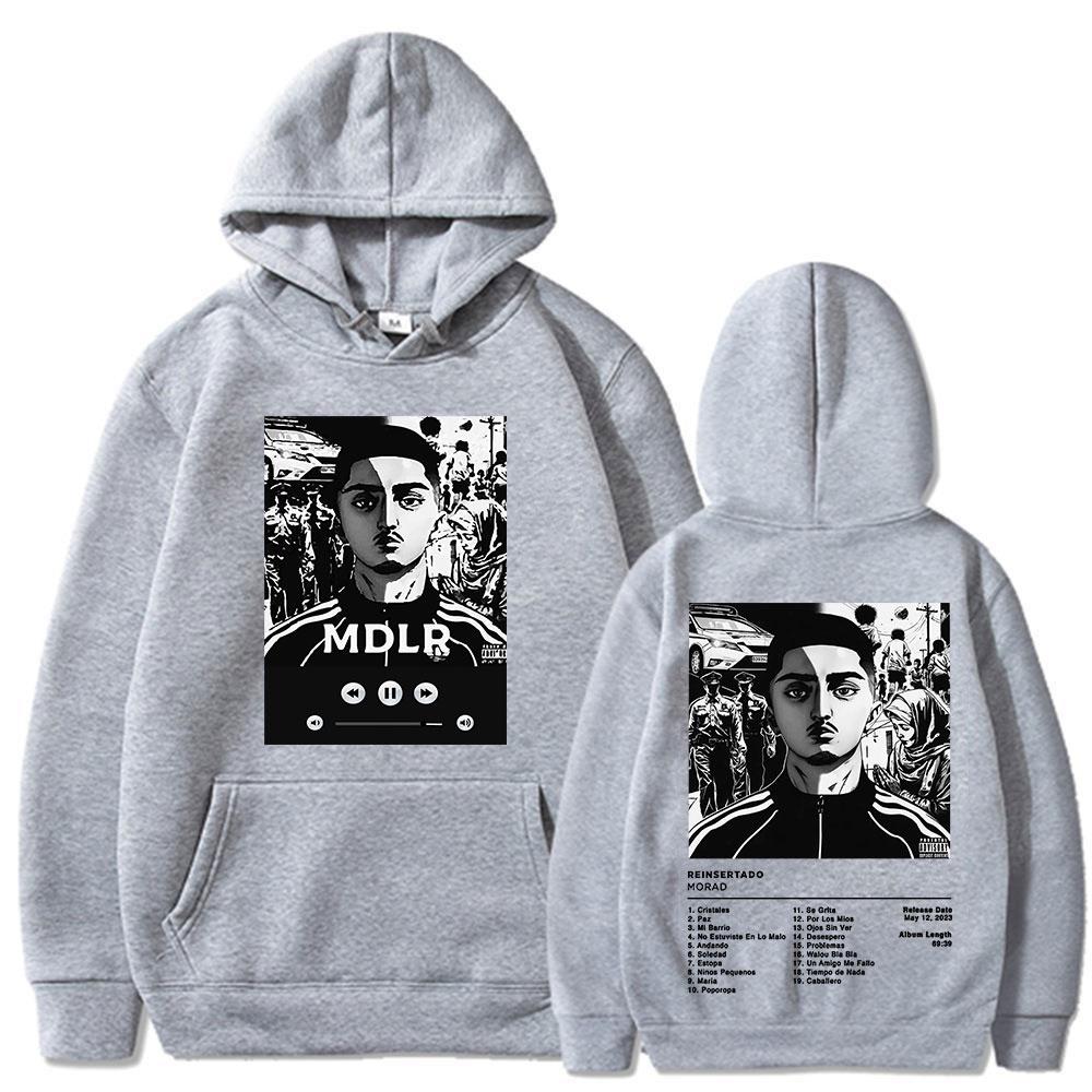 Rapper Morad M.D.L.R Album Hoodies Men's Women Clothing Fashion Hip Hop Oversized Sweatshirts Vintage Loose Pullovers Streetwear