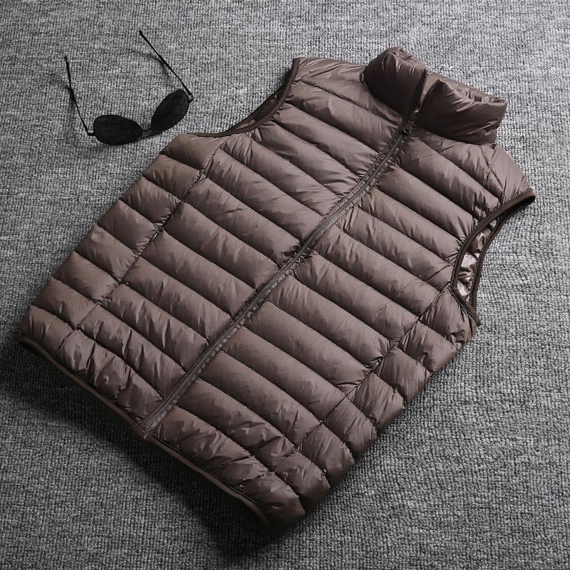 Men's 2024 Lightweight Down Vest - Fashionable, Thin, Sleeveless Gilet for Indoor/Outdoor Autumn Winter Wear
