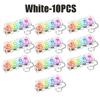 Led Light-Up Keychain Keyboard Clickable Button Fidget Toy For Stress Anxiety Relief Portable Desk Accessory Office Decor Gift