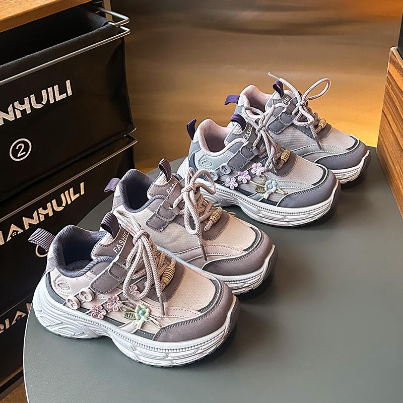 2025 Winter Kids' Velvet Running Shoes - Korean Style for Girls