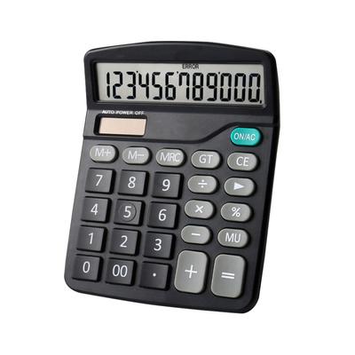 Desktop Calculator Standard Function Calculator with 12-Digit Large LCD Display Solar & Battery