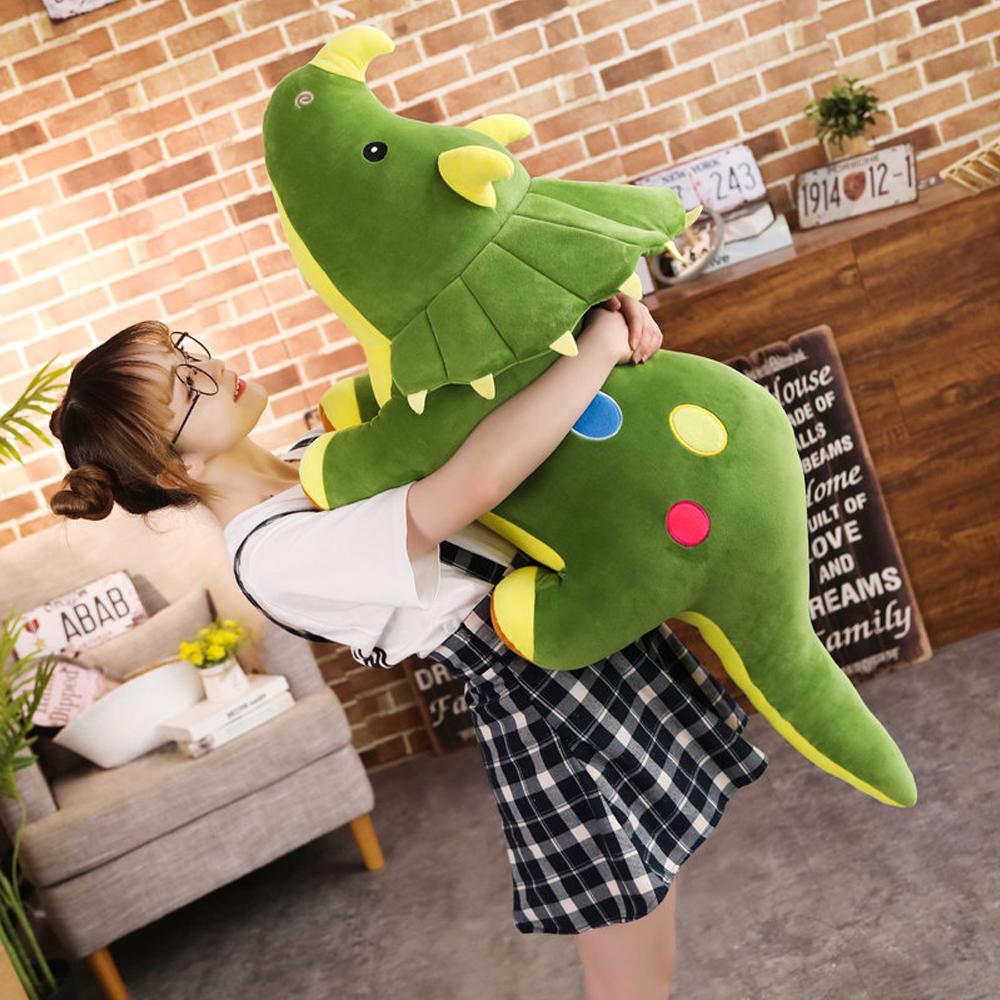 1pc 100CM Creative Big Plush Soft Triceratops Stegosaurus Plush Toy Dinosaur Doll Stuffed Toy Kids Dinosaurs Toy Birthday Gifts