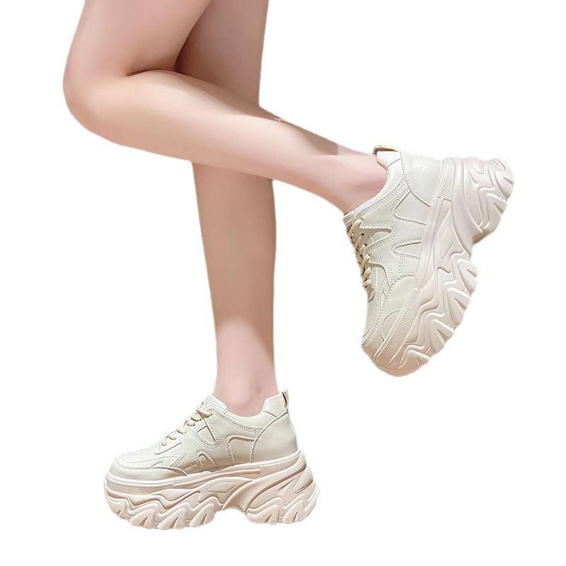 Gruby podeszwa podwyższające buty typu dad damskie 2025 wiosna i jesień nowe ins modne sportowe rekreacyjne wersja koreańska buty muffin damskie tkanina
