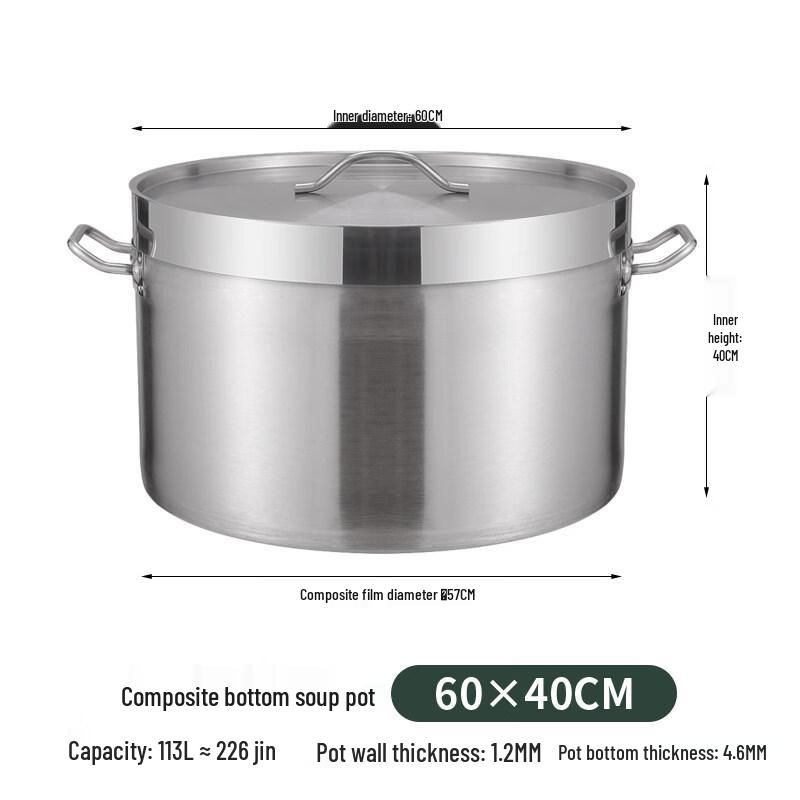 JPHZNB Large Stainless Steel Induction Soup Pot
