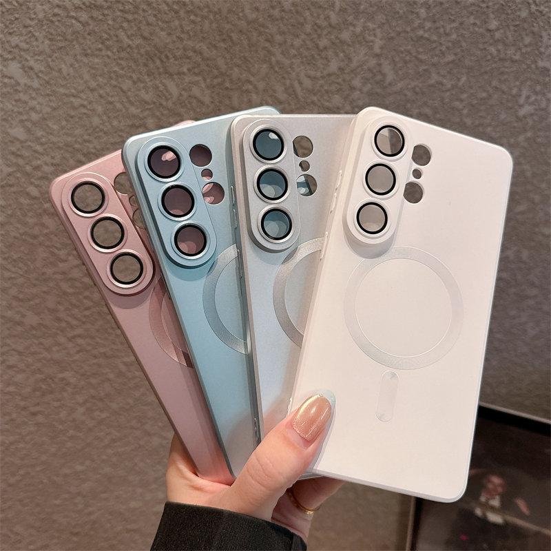 Soft Matte For Magsafe Phone Case For Samsung Galaxy S26 S25 S24 S23 S22 S21 Ultra Plus FE Edge Luxury Magnetic Shockproof Cover