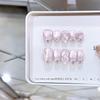 Pure Hand-wearing Armor New Style Like Peach Blossom Hand-carved Pollen Zircon Diamond Cat Eye Nail Art Patch
