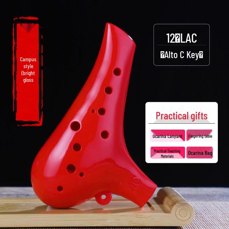 12-Hole Alto AC Ocarina: Stylish Beginner Instrument for Students