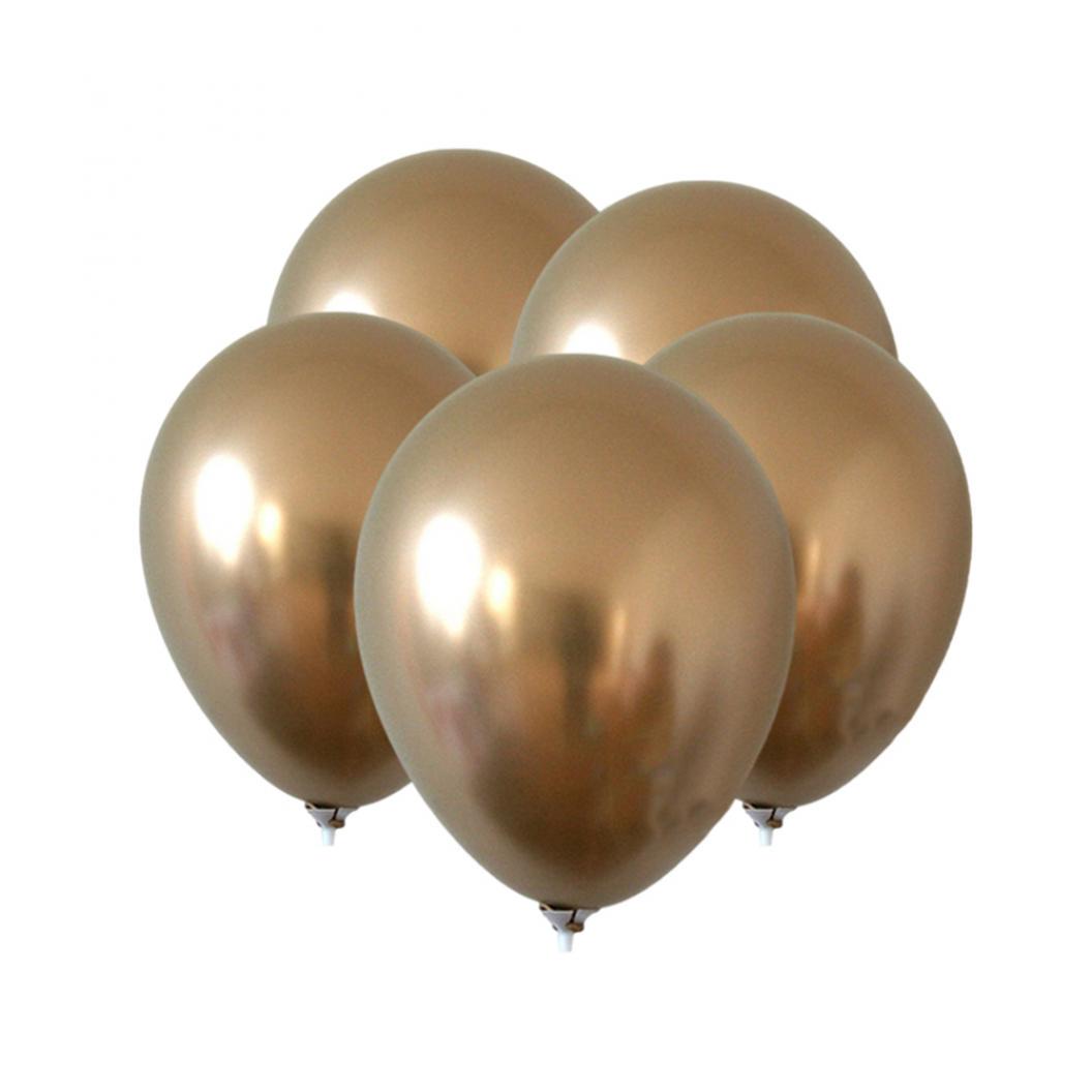 50 шт. 12-дюймовых металлических латексных шаров для празднования, свадьбы, дня рождения, украшения для вечеринки KTY золотистый