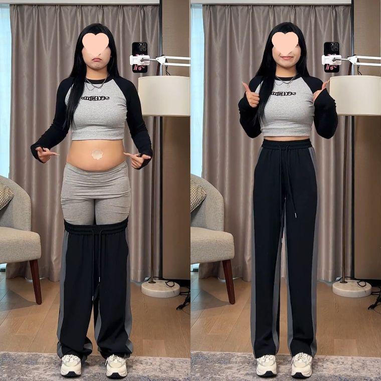 Ice Silk High Waist Slimming Sports Pants: Plus Size Women's Tummy Control and Flattering Leg Length for Pear-Shaped Bodies