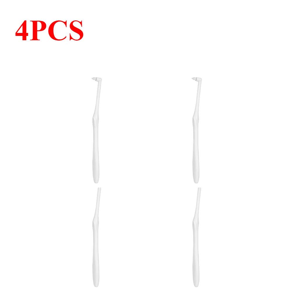 4pcs Orthodontic Toothbrush Pointed Head Soft Hair Correction Clean Teeth Gap Floss Oral Hygiene Teeth Braces Tooth Brushes