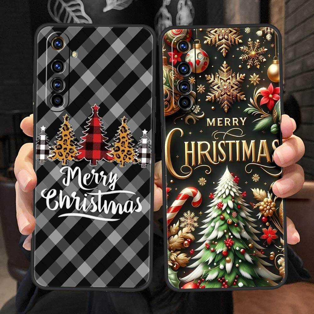 Merry Christmas Soft TPU For Realme 13 12 11 10 9 Pro Plus GT3 GT2 C21 C25 C35 C53 C55 C67 Pro 5G Phone Case Cover Fundas Capas
