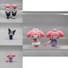 Adorable 4pcs Kuromi My Melody Figures For Cake Decorating And Room Decoration