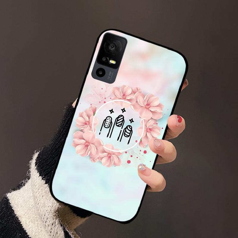

For TCL 40 XE X Case 40R 40 SE Color Floral Soft TPU Silicone Shockproof Phone Cover For TCL 40 NxtPaper 4G 5G Bumper Fundas TCL 40 XE 5G