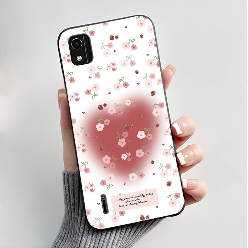 Phone Case For Nokia C2 2nd Edition Case Fashion Butterfly Flowers Black Soft Silicone Back Cover For NokiaC2 2nd Edition Casing