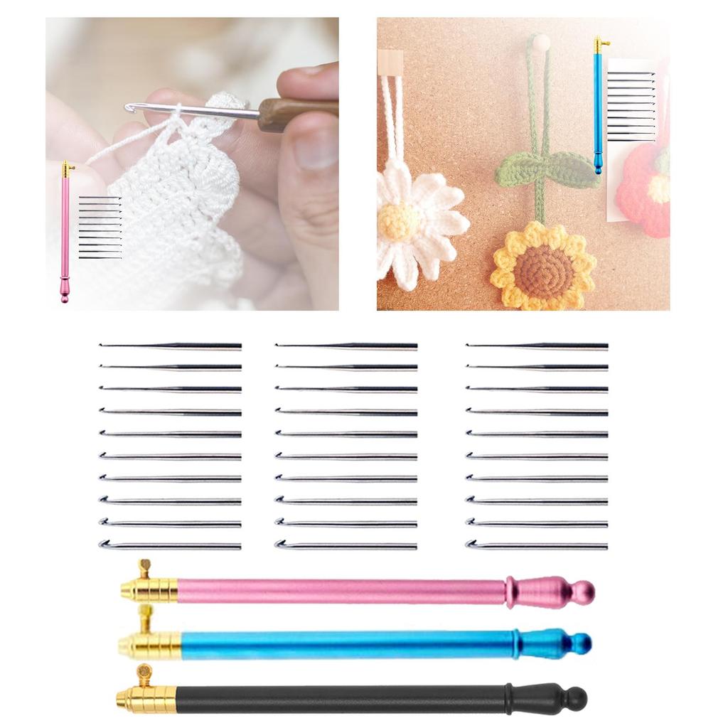 Interchangeable Crochet Hooks, Durable Embroidery Kit, Beginner Metal Mesh, DIY
