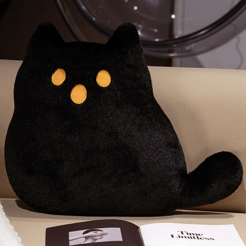 Cartoon Geist Tier Plüschkissen Gefülltes Schwarz Weiß Katze Kissen Halloween Tag Dunkelheit Party Requisite Plüschtier Geschenk