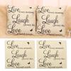 Nieuwe Live Laugh Love Quotes Kussenhoes Woondecoratie Katoenen Linnen Kussensloop