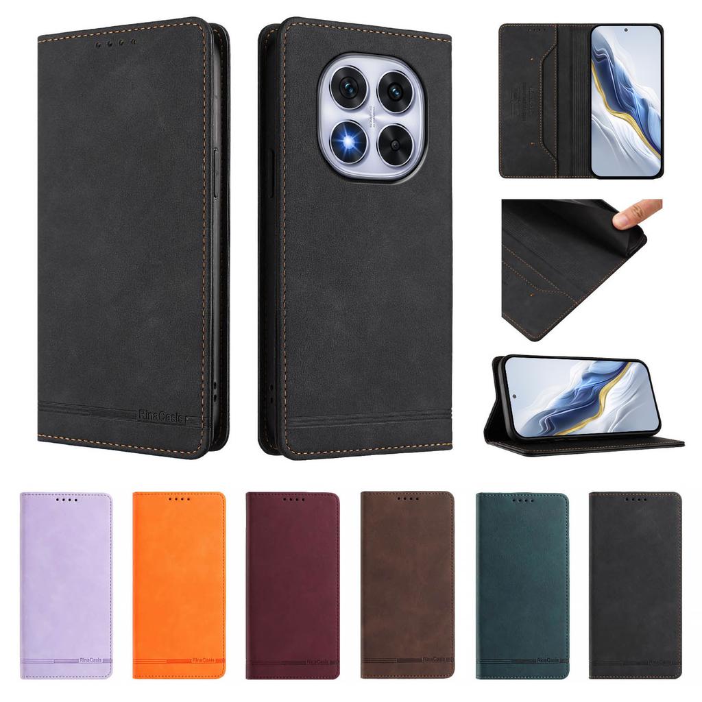Business Strong Magnetic Cards Solt Wallet Leather Phone Case For Redmi Note 15 14 Pro Plus 13 14C 13C K90 Bag Flip Book Cover