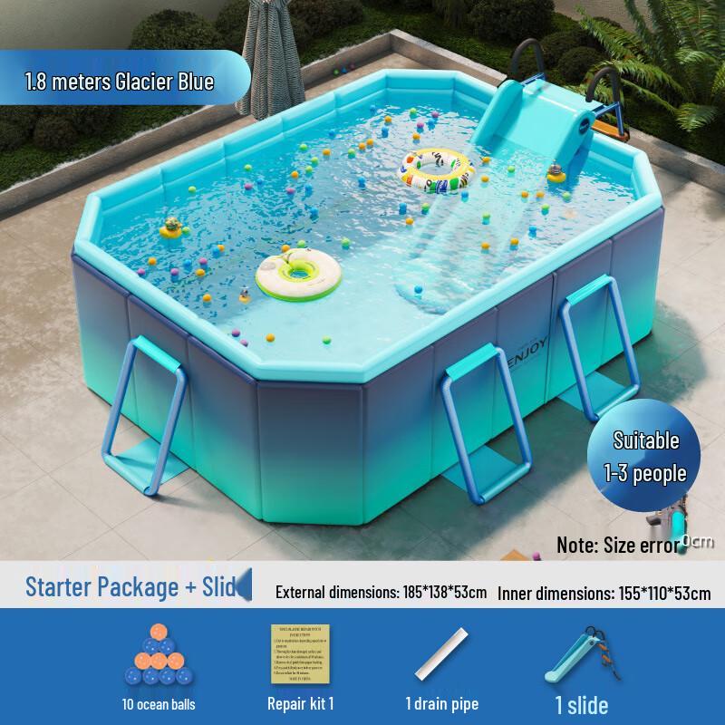 Qingweijia Foldable Outdoor Pool with Slide