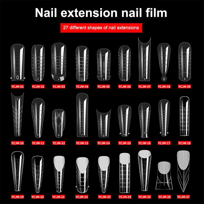 120 Pcs/Set Clear Dual Forms False Nails Full Cover Quick Building Gel Mold Tips Nail Extension Molds Upper Forms For Nails Tips
