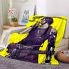 Cyberpunk 2077 Theme Printed Blanket - Perfect for Couch, Bed, Travel & Outdoor Use | Machine Washable, Cozy & Durable.