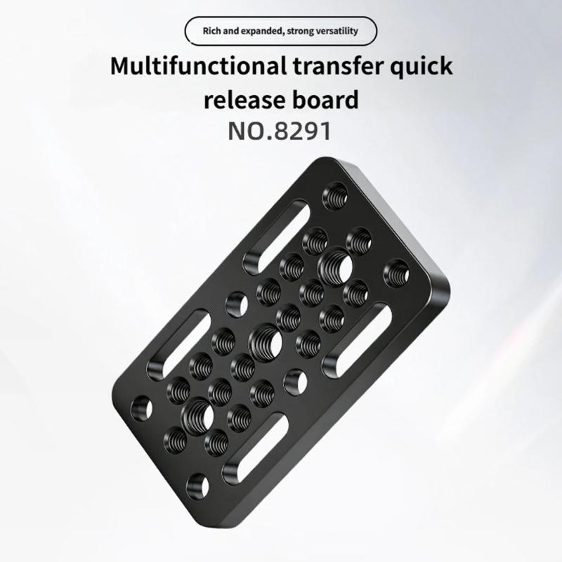 Universal Camera Quick Release Plate With Double 1/4in And 3/8in Screw Holes For DSLR Camera LED Light Stand Equipment