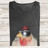 Chicken Glasses Comfort Colors Shirt, Rooster Tee Shirt, Chicken Dad Tee, Farmer Shirt, Family Matching Shirt, Funny Gift