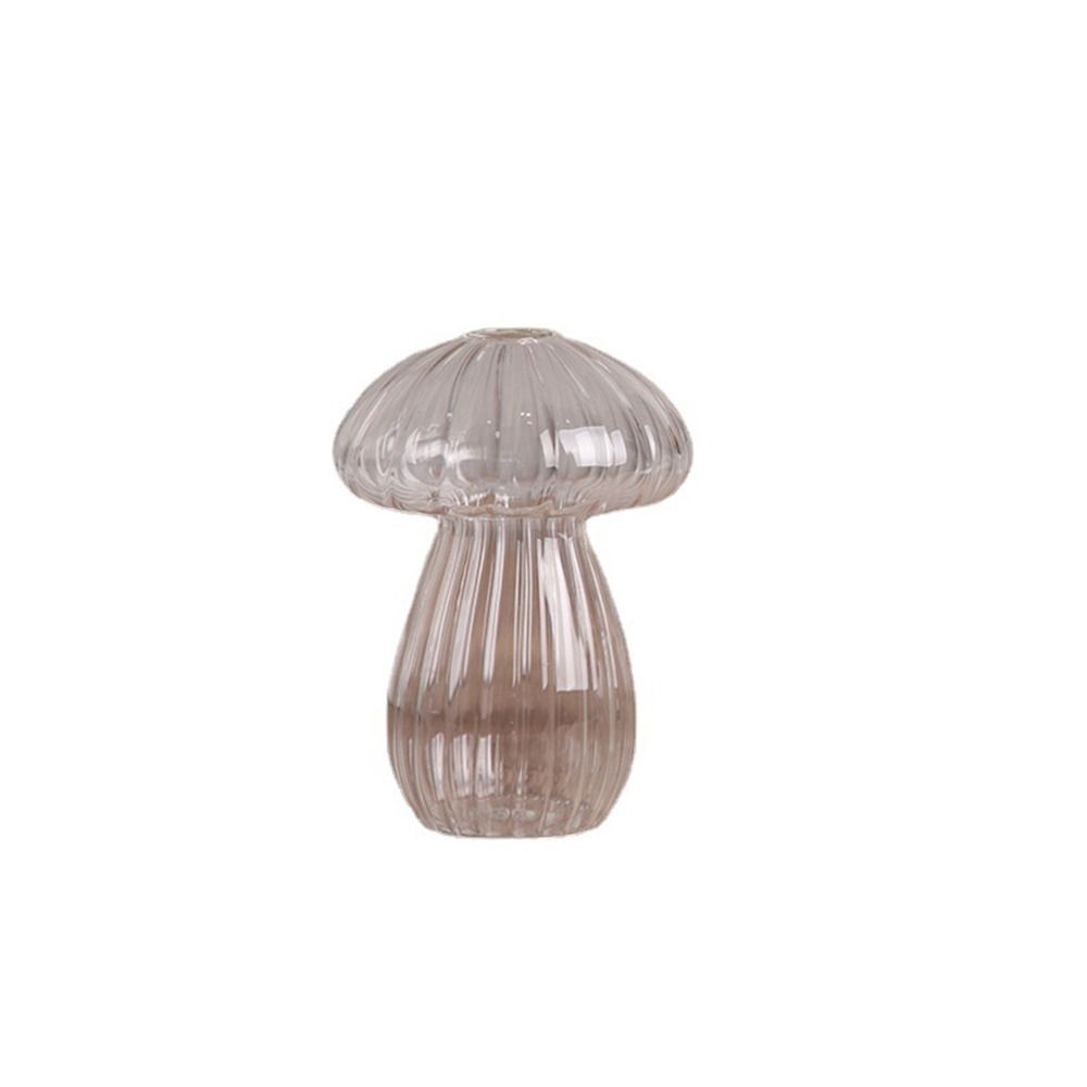 New Transparent Mushroom Shaped Glass Vase Aromatherapy Bottle Creative Home Hydroponic Flower Table Simple Decoration