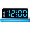 LED Digital Alarm Clock Large Screen Night Light Calendar Display USB Powered Adjustable Backlight Compact Size 20 7 8.5cm