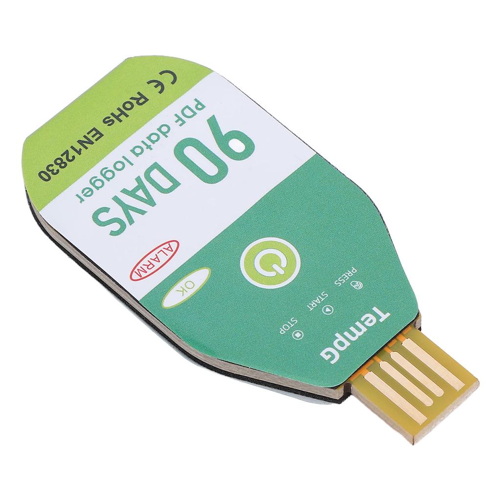 USB Temperaturdataloggfører Opptaker IP67 Vanntett Engangs PDF Temperaturdataloggfører for Kjølekjeden