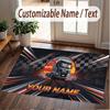 Custom Rug MAN Truck Pattern Print Name Text Soft Non‑Slip Floor Carpet for Home Indoor Decoration