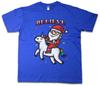 BELIEVE UNICORN SANTA T-SHIRT Rainbow Fun Fairies Princess Fairytale Clause