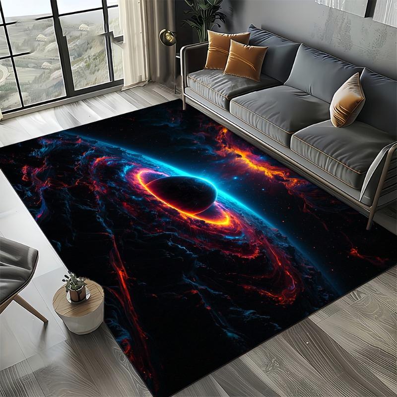 Cosmic Nebula Star Black Hole Galaxy Carpet Rugs Living Room Decor Carpets Home Bedroom Non-slip Area Floor Mat Entrance Doormat