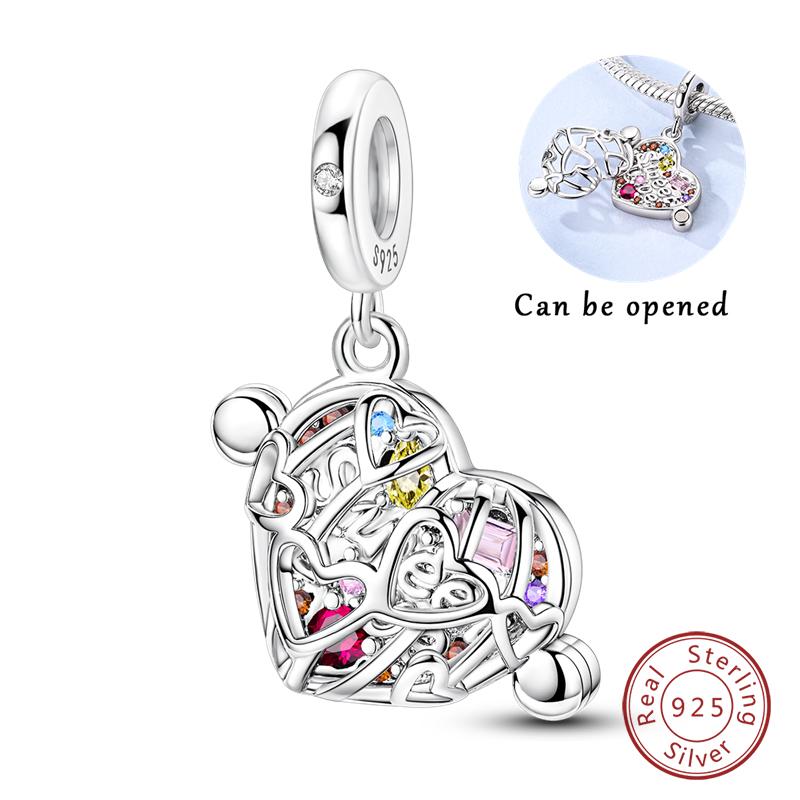 Original Copper Charm Beads Fun Star Moon Easter Egg Sweet Love Chocolate Pendant For Bracelet Diy Jewelry