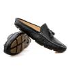 Summer Slippers Men's Shoes Casual Genuine Leather Half Shoes Slip On Loafers Men Breathable Tassel Driving Flats Man Moccasins