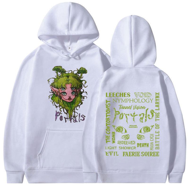 Sanger Melanie Martinez Portals hettegenser Harajuku-klær for menn Vintage gensere Uformell Langermet overdimensjonerte gensere Unisex