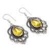 Citrine Gemstone 925 Silver Jewelry Earring 1.85 "