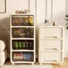 Drawer-type Storage Cabinet for Snacks, Toys, Plastic Storage for Living Room, Movable Bathroom Slit Storage Cabinet