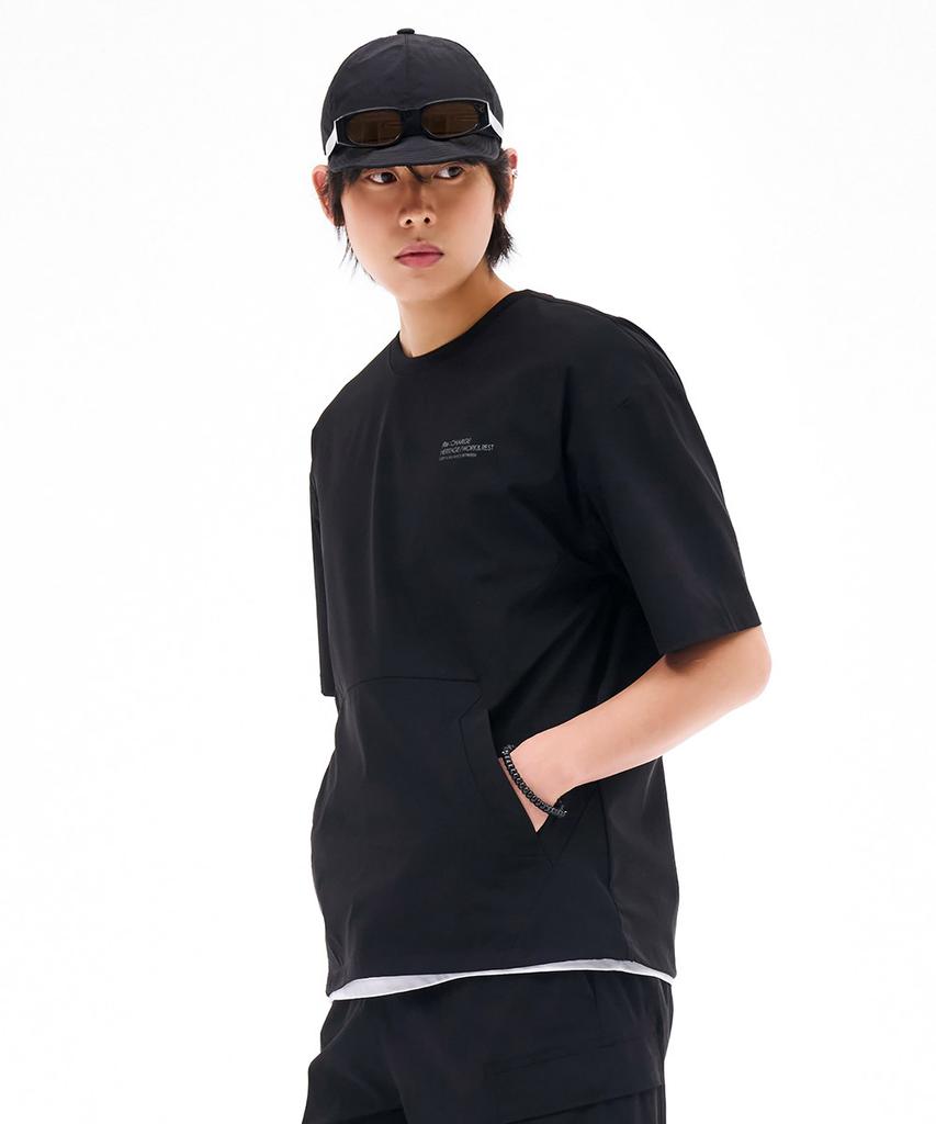 CHASECULT Unisex Cool Stretch Pocket Short Sleeve T-Shirt - Black