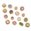 Handmade Copper Gold Spacer Beads: Zircon Jade Loose Gemstones for DIY Necklaces, Bracelets, Jewelry, and Pendant Accessories