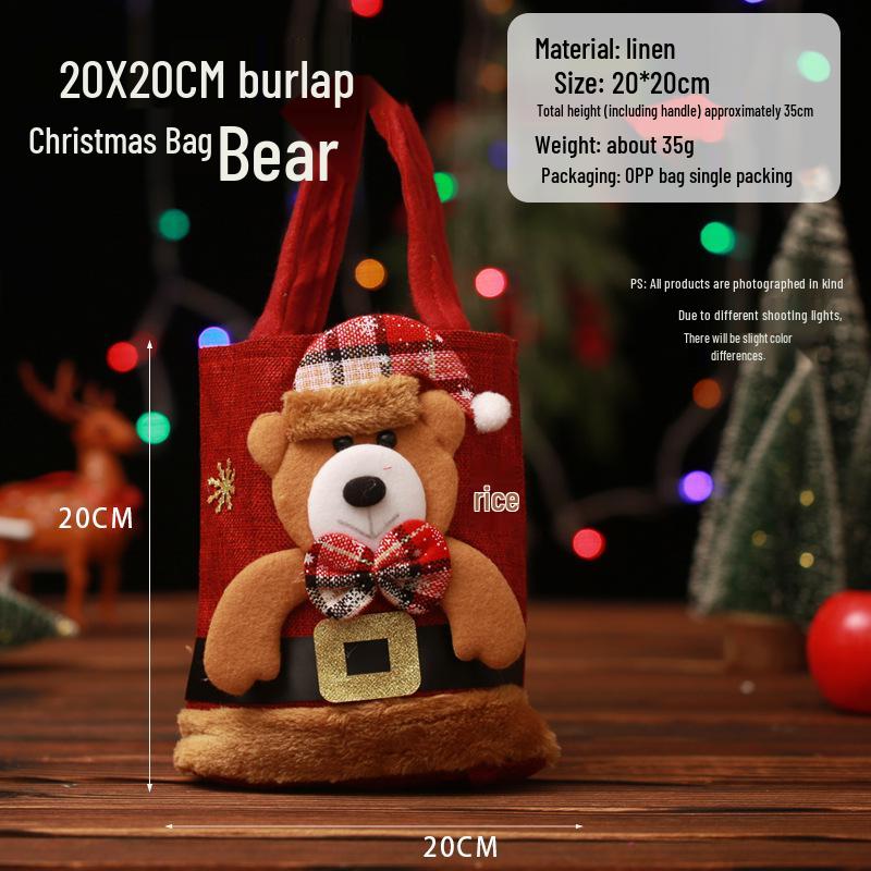 

Рождественская сумка-тоут для детей: Санта, Снеговик, Олень Подарочный и Конфетный Мешок