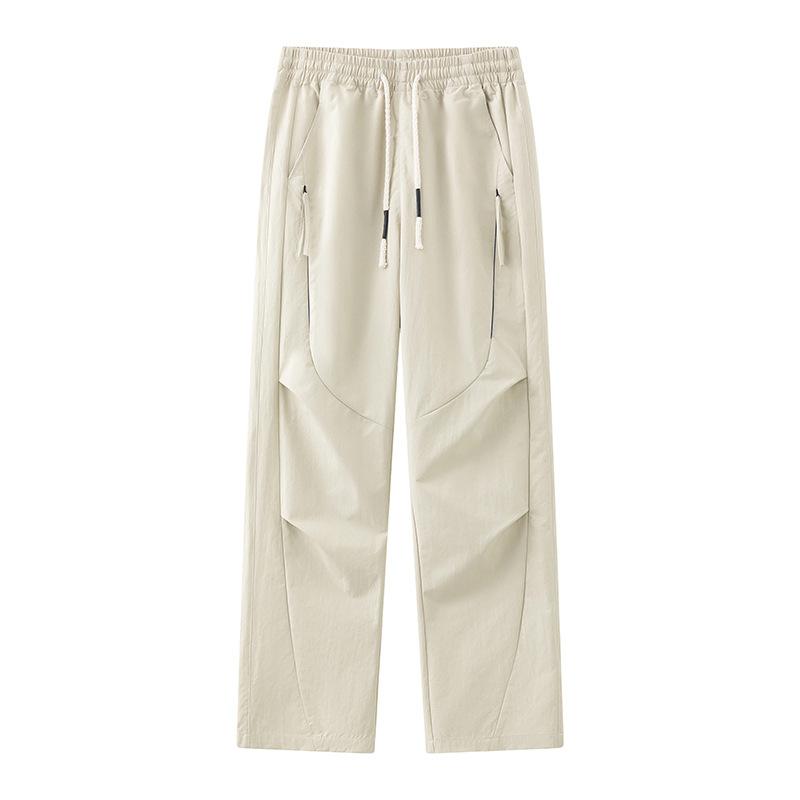 Summer Quick-drying Thin Paratrooper Pants Men's Summer Pants Outdoor Overalls Ice Silk Drape Straight Pants Casual Pants