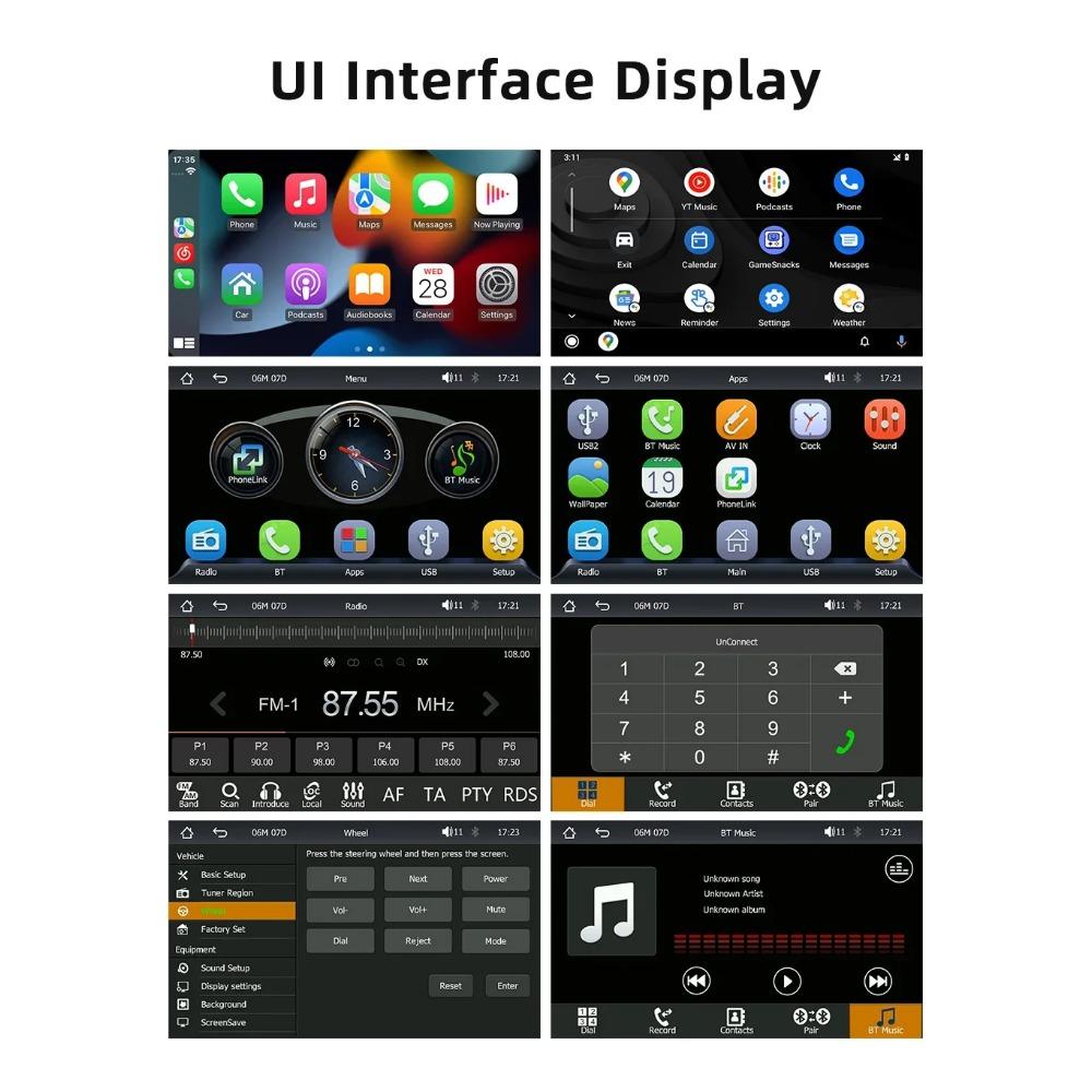 TOYOUSONIC 2 Din Autoradio Car Radio USB TF FM BT Type-C Carplay Android Auto Audio 7 Inch Touch Screen MP5 Multimedia Player