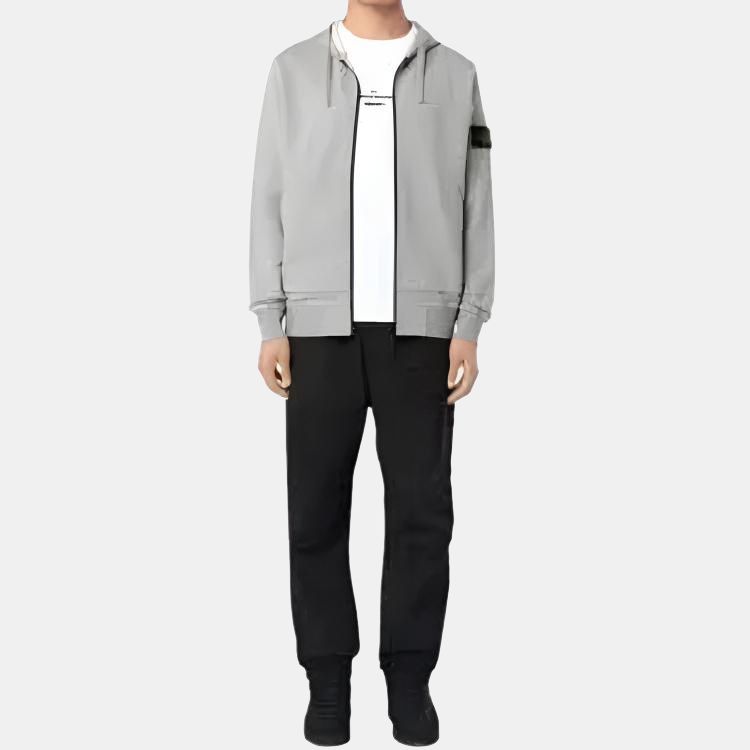 STONE ISLAND Zip Hooded Long Sleeve Sweatshirt Men Sweatshirt K2S1561000-61S0M51-V0M64