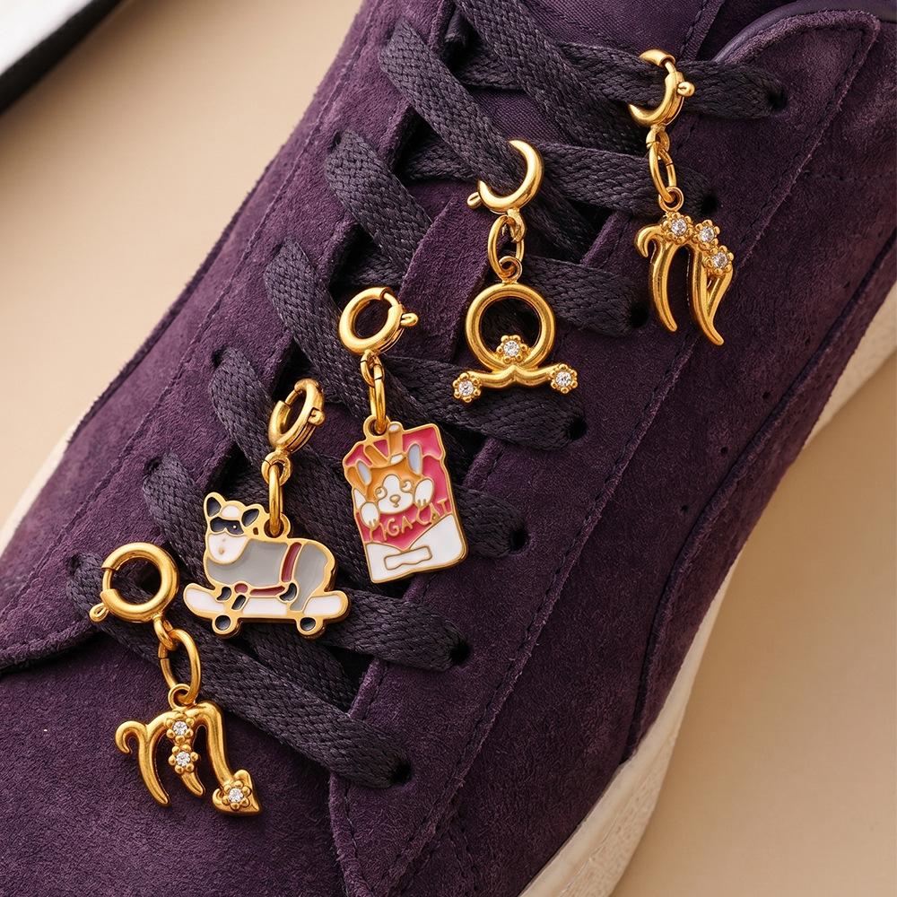 Light luxury, wind-set diamonds twelve constellations jewelry buckle pendant DIY bracelet necklace shoe accessories
